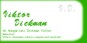 viktor dickman business card